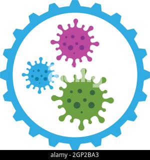 Symboldarstellung für Viren und Bakterien Stock Vektor