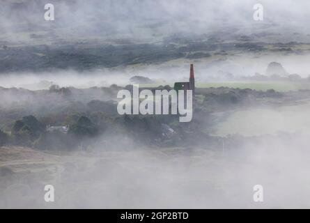 Prince of Wales Motorenhaus im Nebel Stockfoto