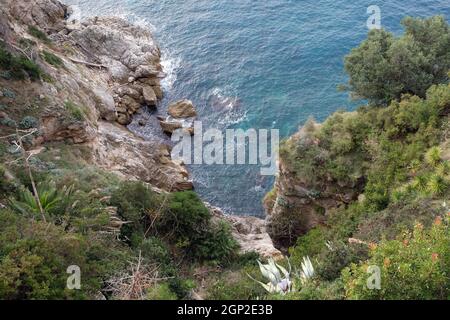 Bildliche blaue Adria in Dubrovnik, Kroatien Stockfoto