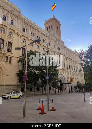 Gebäude des Marinemuseums von Madrid an der Plaza de Cibeles in Madrid, in Spanien. Europa. Stockfoto