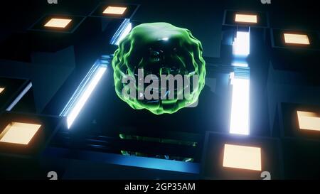 Leuchtend grüne 4K UHD 3d-Illustration Stockfoto