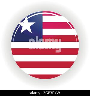 Liberia Symbol Kreis Stock Vektor