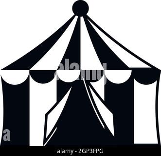 Zirkus-Zelt-Symbol, einfachen Stil Stock Vektor