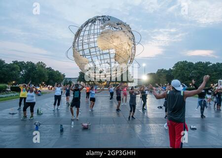 Unisphere in Flushing Medows Corona Park Queens NYC Stockfoto