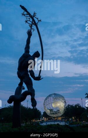 Unisphere in Flushing Medows Corona Park Queens NYC Stockfoto