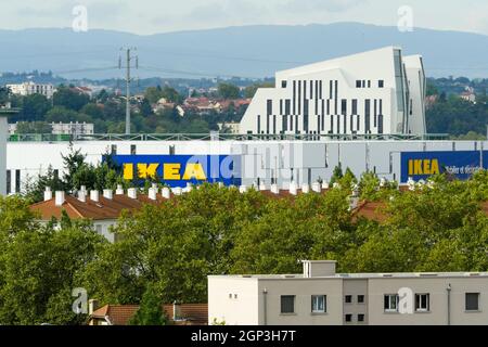 IKEA Megastore, Venissieux, östlicher Vorort von Lyon, Rhone, REGION AURA, Frankreich Stockfoto