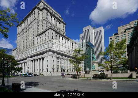 Montreal, Quebec, Kanada, 26. September 2021.Blick auf die Innenstadt von Montreal.Mario Beauregard/Alamy News Stockfoto