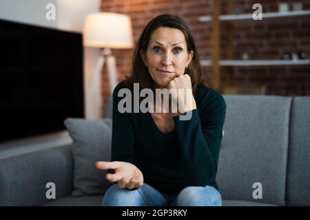 Depressiv Mit Kopfschmerzen Schmerzen Psychiatrische Beratung Und Therapie Stockfoto