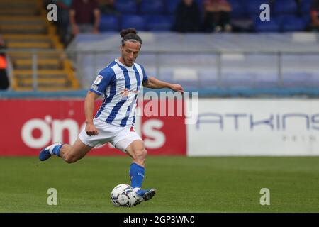 HARTLEPOOL, GROSSBRITANNIEN. 25. SEPTEMBER Jamie Sterry von Hartlepool United während des Sky Bet League 2-Spiels zwischen Hartlepool United und Exeter City am Samstag, den 25. September 2021 im Victoria Park, Hartlepool. (Kredit: Mark Fletcher | MI News) Kredit: MI Nachrichten & Sport /Alamy Live News Stockfoto