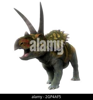 Coahuilaceratops war ein ceratopsianischer pflanzenfressender Dinosaurier, der in der Kreidezeit Mexikos lebte. Stockfoto