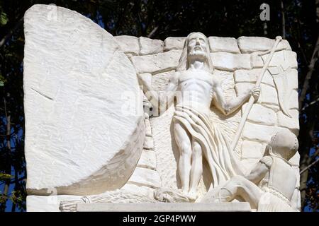 Auferstehung Jesu Christi, Mariens Weg in Klenovnik, Kroatien Stockfoto