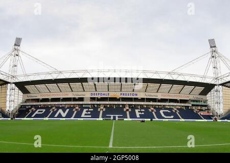 Das Deepdale Stadium, Heimstadion von Preston North End Stockfoto