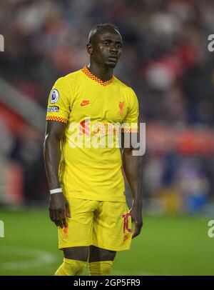 25. September 2021 - Brentford gegen Liverpool - die Premier League - Brentford Community Stadium Liverpools Trent Sadio Mane während der Premier League Stockfoto