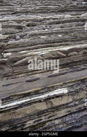 Detail der berühmten Felsformation am Strand, Erosion und Natur, Touristenattraktion Stockfoto