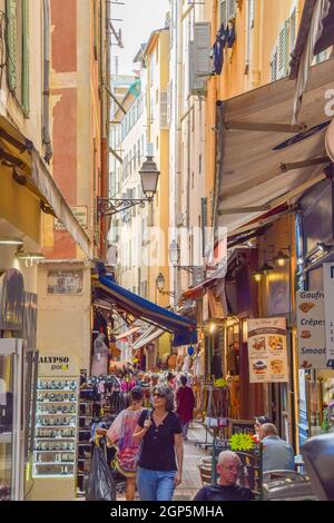 Altstadt, Nizza, Südfrankreich. Stockfoto