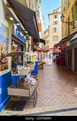 Altstadt, Nizza, Südfrankreich. Stockfoto