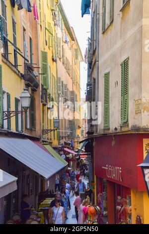 Altstadt, Nizza, Südfrankreich. Stockfoto