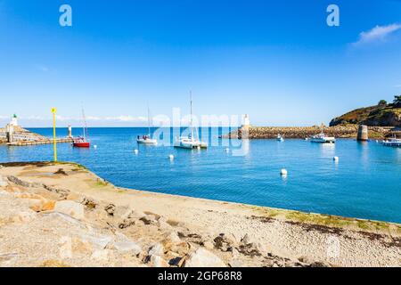 Hafen von Le Palais in Frankreich auf der Insel Belle Ile en Mer Morbihan Stockfoto