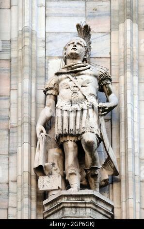 Judas Maccabaeus, Statue auf dem Mailänder Dom, Duomo di Santa Maria Nascente, Mailand, Lombardei, Italien Stockfoto