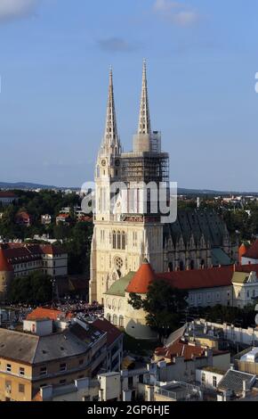 Kathedrale von Zagreb, die der Himmelfahrt Mariens gewidmet ist, Kroatien Stockfoto