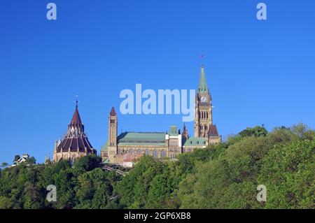 Parliariant Hill, Kanadisches Parlament, Ottawa, Ontario, Kanada Stockfoto