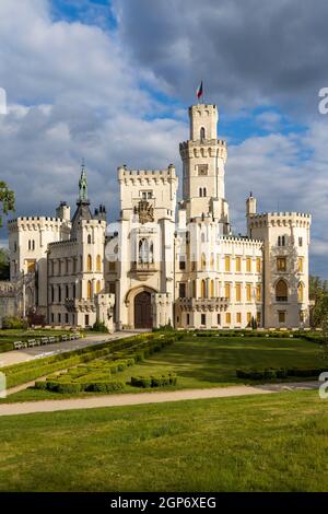 Burg Hluboka nad Vltavou in Südböhmen, Tschechische Republik Stockfoto