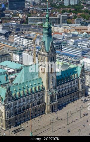 Rathaus, Rathausmarkt, Hamburg, Deutschland Stockfoto