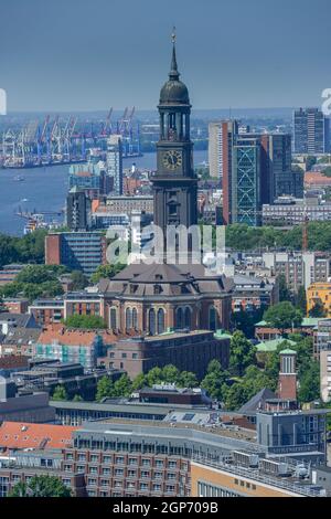 Hauptkirche Sankt Michaelis, Englische Planke, Hamburg, Deutschland Stockfoto