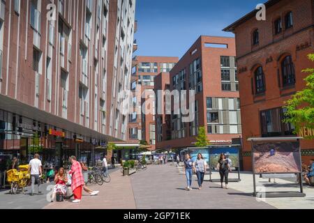 Überseeboulevard, Überseequartier, Hafencity, Hamburg, Deutschland Stockfoto