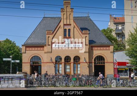 S-Bahnhof, Prenzlauer Allee, Prenzlauer Berg, Pankow, Berlin, Deutschland Stockfoto