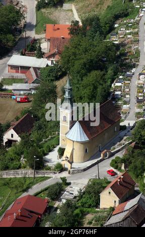 Kirche der Heiligen Barbara in unhöflich, Kroatien Stockfoto