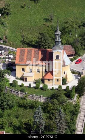 Kirche der Heiligen Barbara in unhöflich, Kroatien Stockfoto