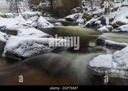 Divoka Orlice Fluss in Zemska brana, Orlicke Gebirge, Ostböhmen, Tschechische Republik Stockfoto