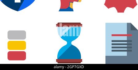 Symbole für psychische Gesundheit auf blauem Hintergrund Stock Vektor