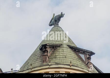 Detail des Katzenhauses im Zentrum von Riga, Lettland Stockfoto