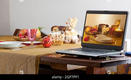 Realisierung eines Fotos aus das Thema Weihnachten. Stockfoto
