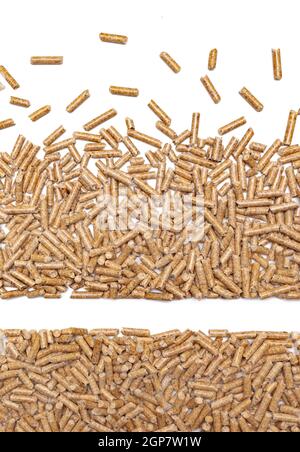 Rahmen mit alternative Biokraftstoffe aus Sägemehl Pellets hergestellt. Stockfoto