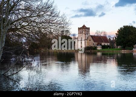 All Saints Church in Bisham, in der Nähe von der Themse bei Marlow Stockfoto