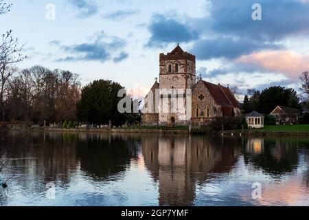 All Saints Church in Bisham, in der Nähe von der Themse bei Marlow Stockfoto