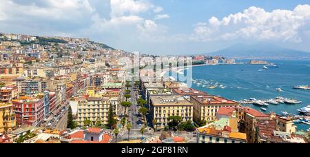 Panoramablick über Neapel Posillipo. Stockfoto