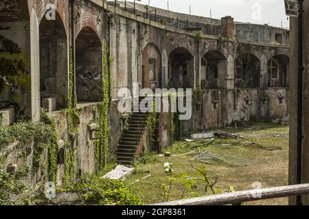 Fort Gilkicker am östlichen Ende der Stokes Bay, Gosport, Hampshire Stockfoto