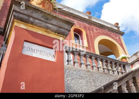 Red House Pompeiana in Insel Capri, Italien Stockfoto