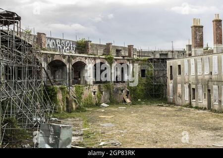 Fort Gilkicker am östlichen Ende der Stokes Bay, Gosport, Hampshire Stockfoto