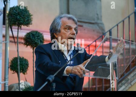 Rom, Italien. September 2021. Renato Brunetta während des ersten Veranstaltungstages - Festival delle Citta, Nachrichten in Rom, Italien, September 28 2021 Quelle: Independent Photo Agency/Alamy Live News Stockfoto