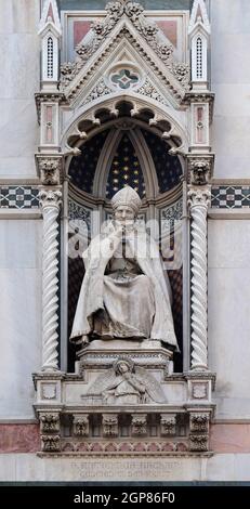 St. Antoninus (Antonio Pierozzi, der Erzbischof von Florenz), Portal von Cattedrale di Santa Maria del Fiore (Kathedrale Santa Maria del Fiore), F Stockfoto