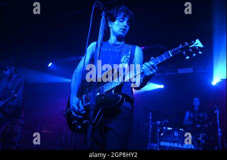 28. September 2021, Sheffield, South Yorkshire, USA: Inhaler Performing at the Foundry , Sheffield , Großbritannien , 28.09.2021 (Bildnachweis: © Robin Burns/ZUMA Press Wire) Stockfoto