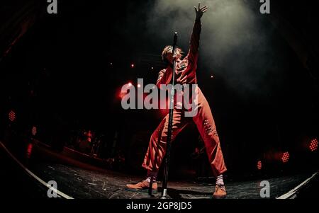 Yungblud an der O2 Academy, Bournemouth, Großbritannien. September 2021. Kredit: Charlie Raven/Alamy Live Nachrichten Stockfoto