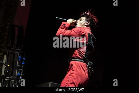 Yungblud an der O2 Academy, Bournemouth, Großbritannien. September 2021. Kredit: Charlie Raven/Alamy Live Nachrichten Stockfoto