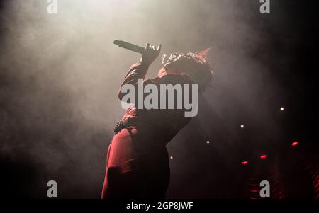 Yungblud an der O2 Academy, Bournemouth, Großbritannien. September 2021. Kredit: Charlie Raven/Alamy Live Nachrichten Stockfoto