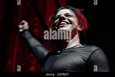 Yungblud an der O2 Academy, Bournemouth, Großbritannien. September 2021. Kredit: Charlie Raven/Alamy Live Nachrichten Stockfoto